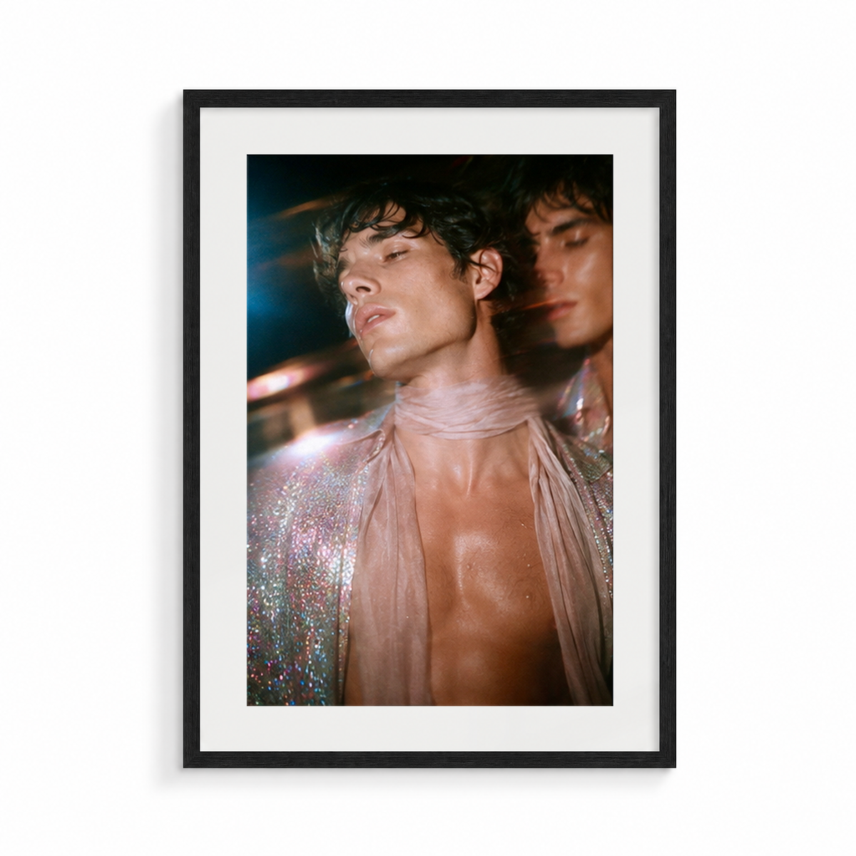 The Blur, a Club Echo fine art print, in a black frame