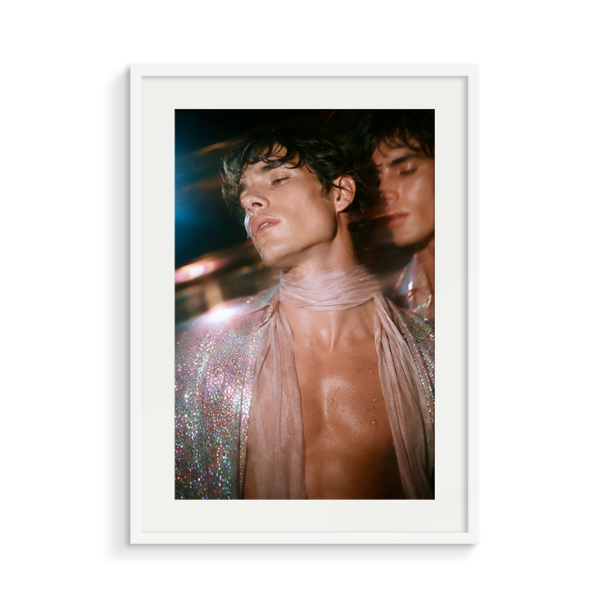 The Blur, a Club Echo fine art print, in a white frame