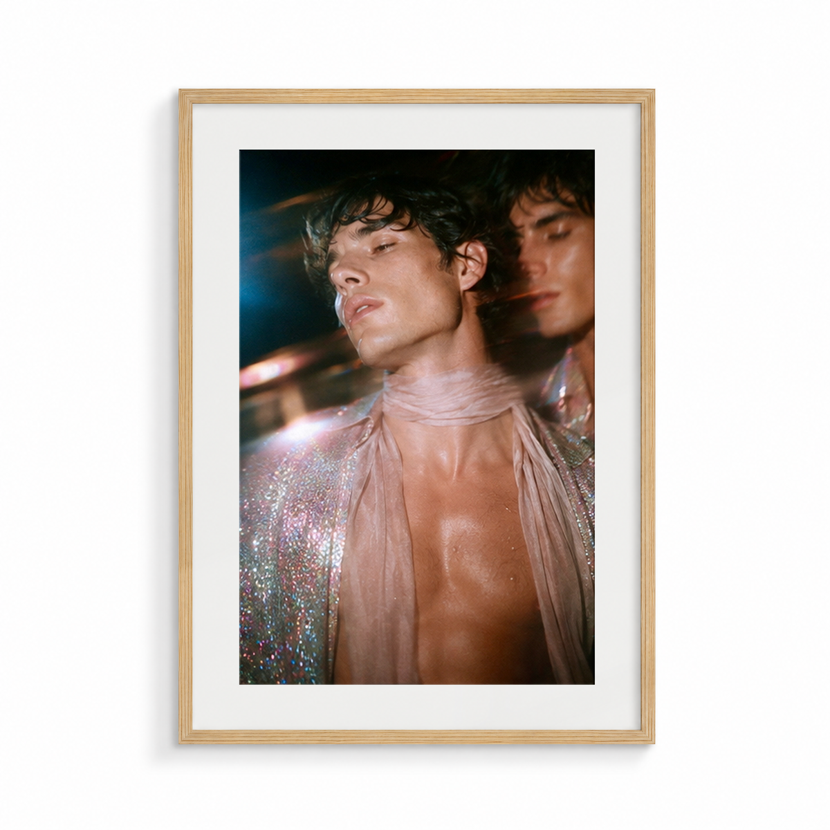 The Blur, a Club Echo fine art print, in a wood frame