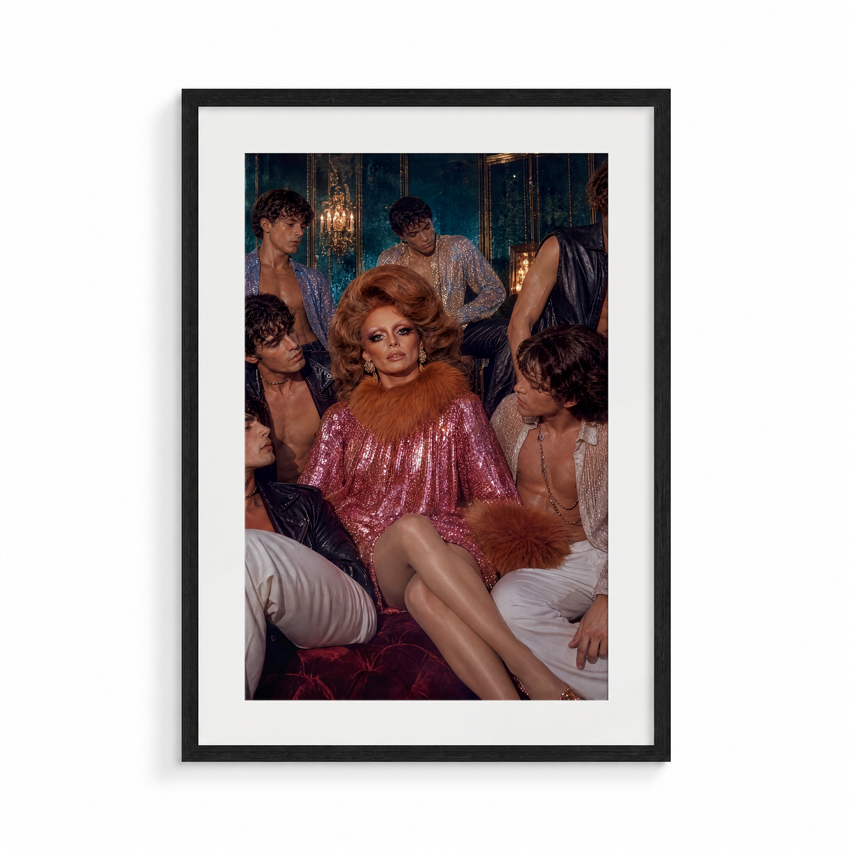The Court, a Club Echo fine art print, in a black frame