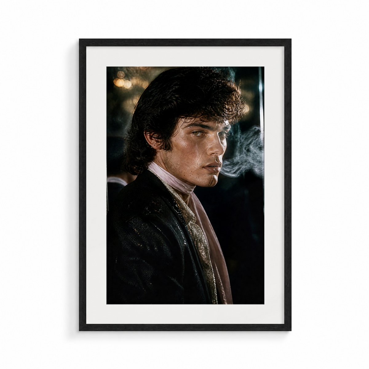 The Poise, a Club Echo fine art print, in a black frame