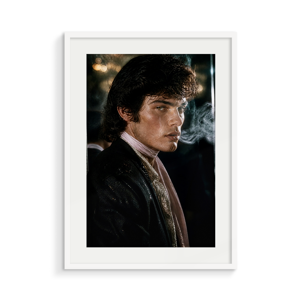 The Poise, a Club Echo fine art print, in a white frame