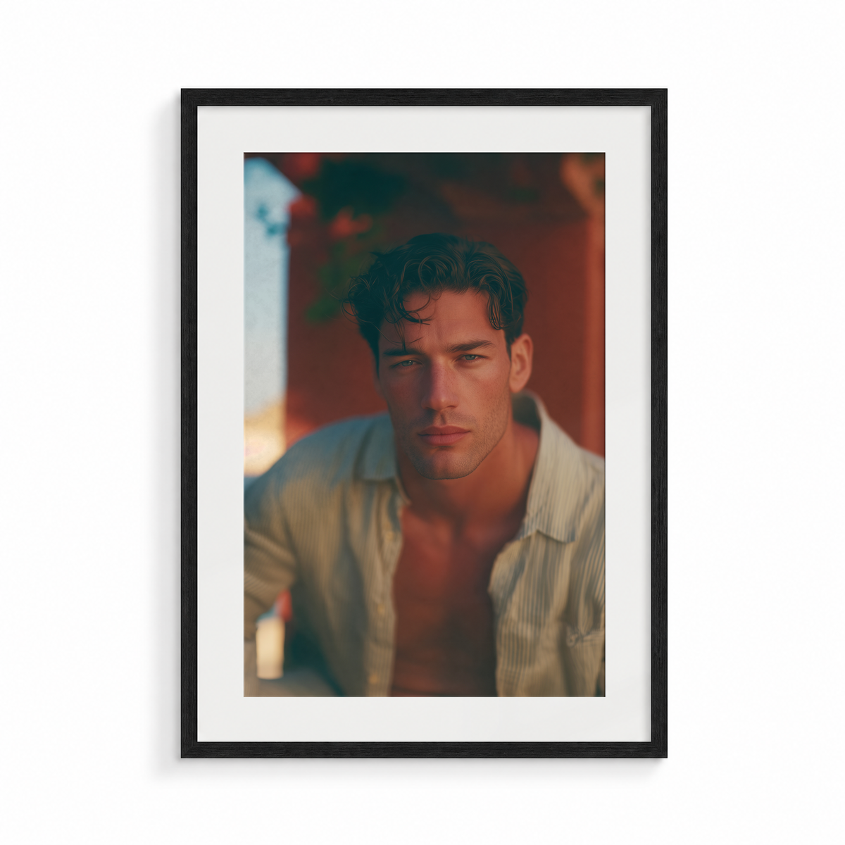 The Writer, an I Still Remember fine art print, in a black frame