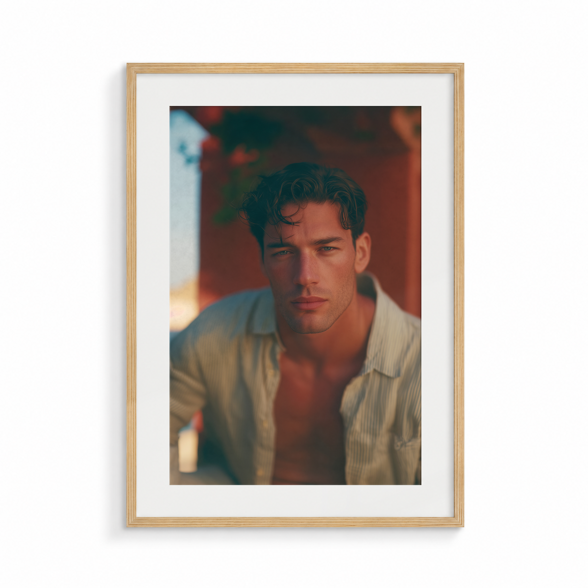 The Writer, an I Still Remember fine art print, in a wood frame