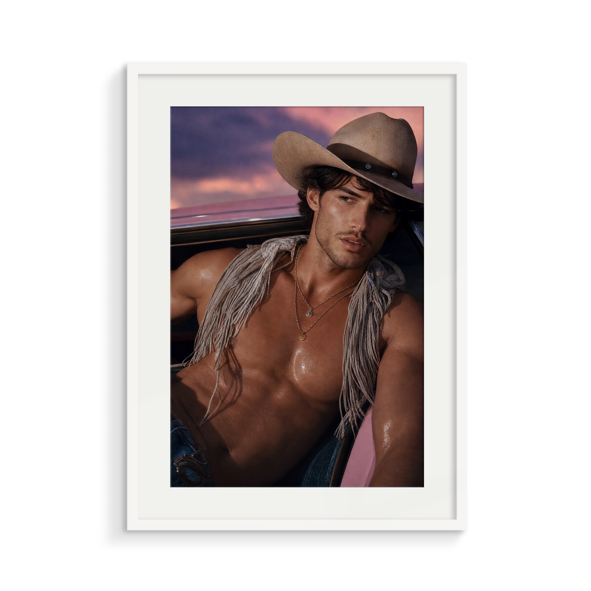 The Cruise, a Lunar Lasso fine art print, in a white frame
