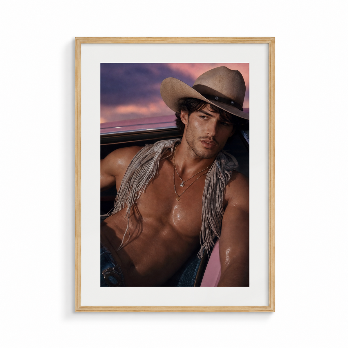 The Cruise, a Lunar Lasso fine art print, in a wood frame