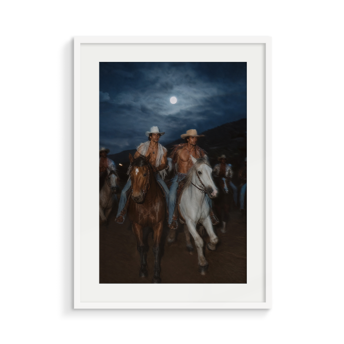 The Procession, a Lunar Lasso fine art print, in a white frame