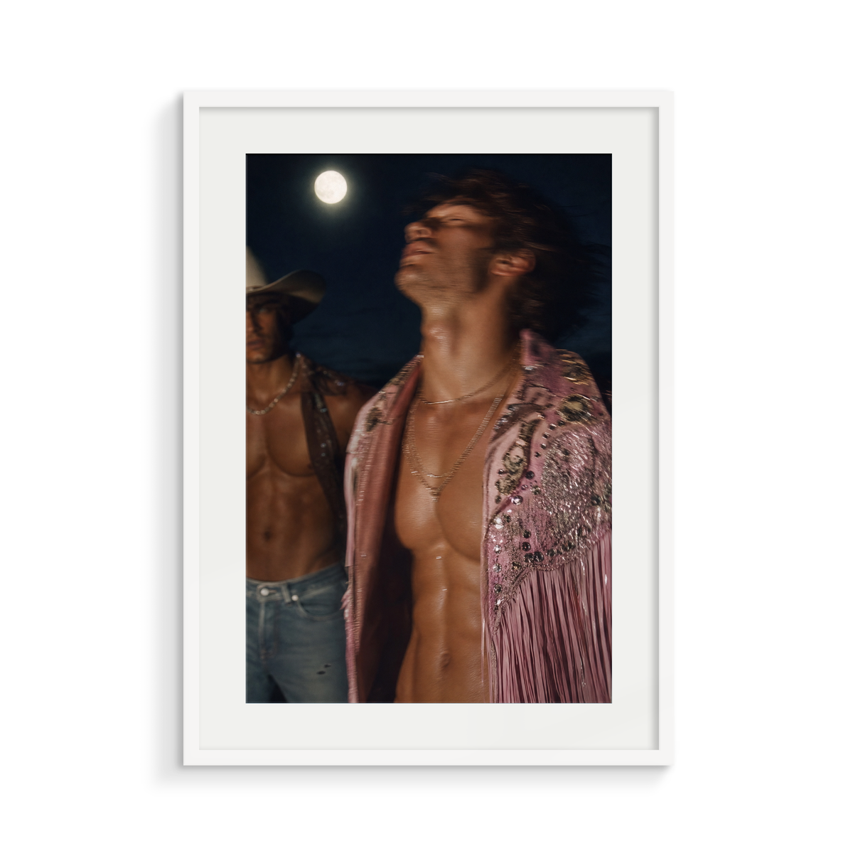 The Pull, a Lunar Lasso fine art print, in a white frame