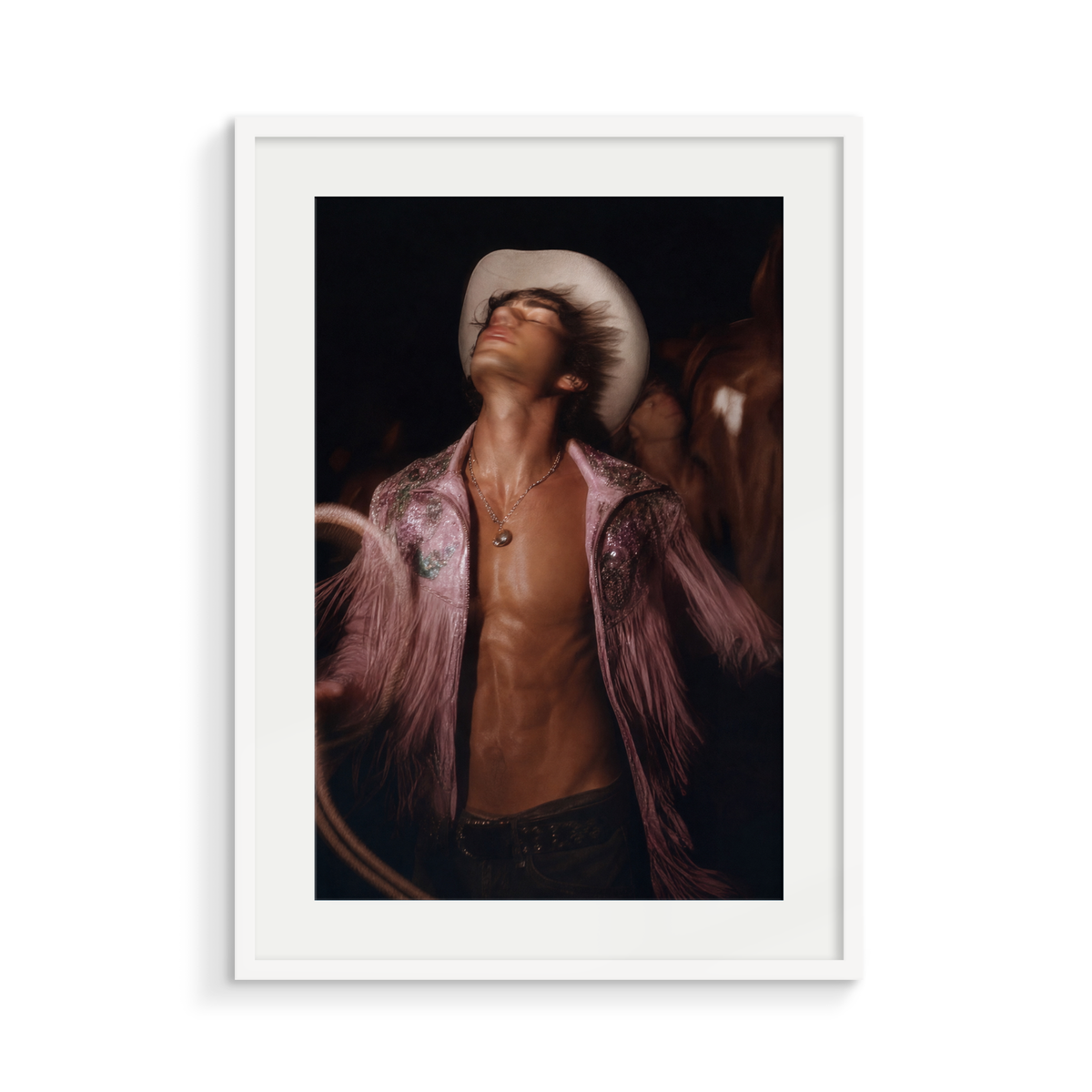 The Rapture, a Lunar Lasso fine art print, in a white frame