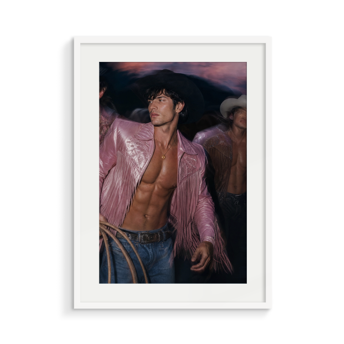 The Ringleader, a Lunar Lasso fine art print, in a white frame