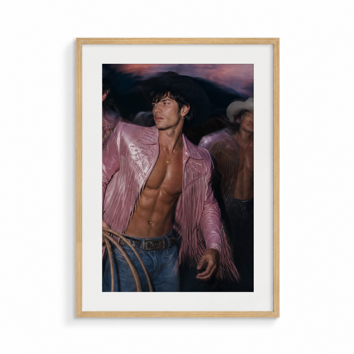 The Ringleader, a Lunar Lasso fine art print, in a wood frame