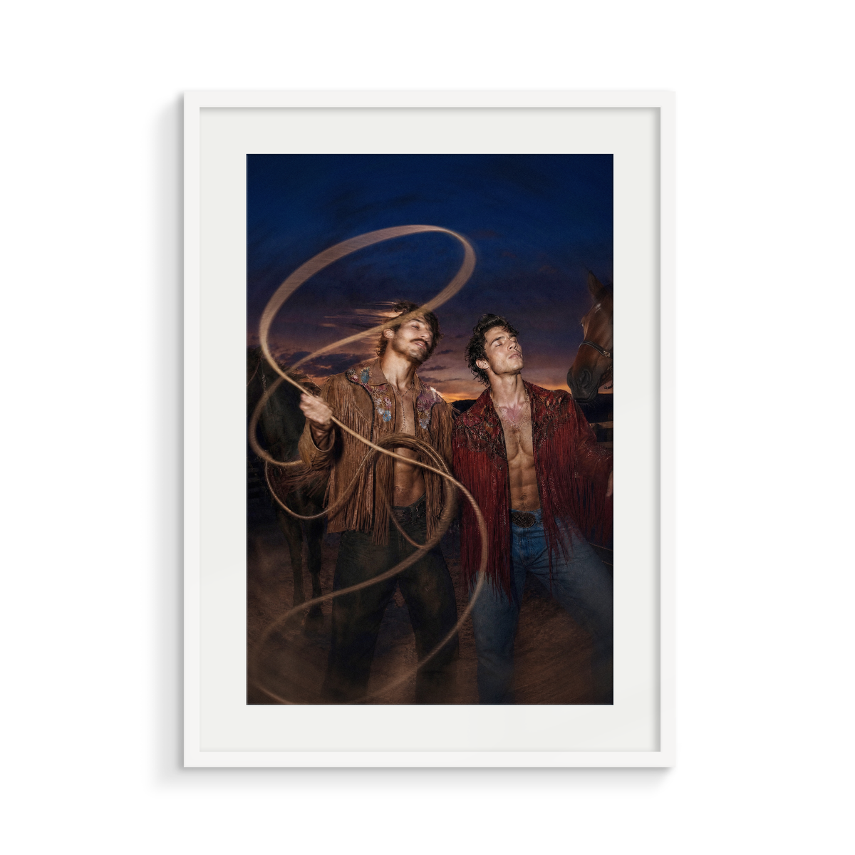 The Snare, a Lunar Lasso fine art print, in a white frame