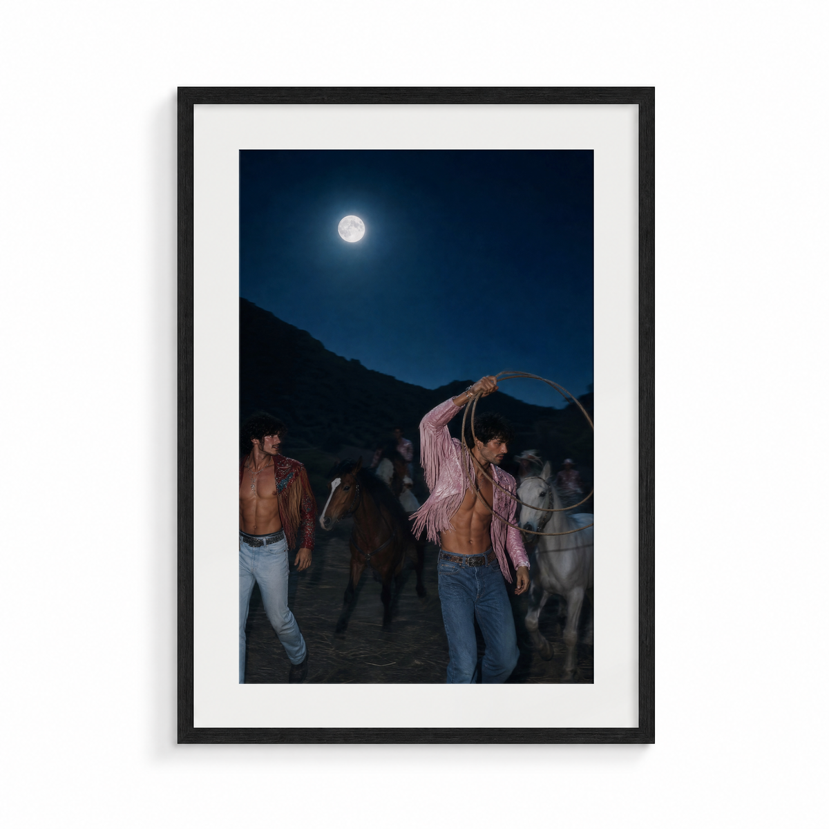 The Summons, a Lunar Lasso fine art print, in a black frame