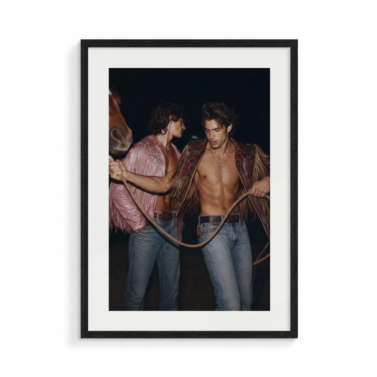 The Tether, a Lunar Lasso fine art print, in a black frame