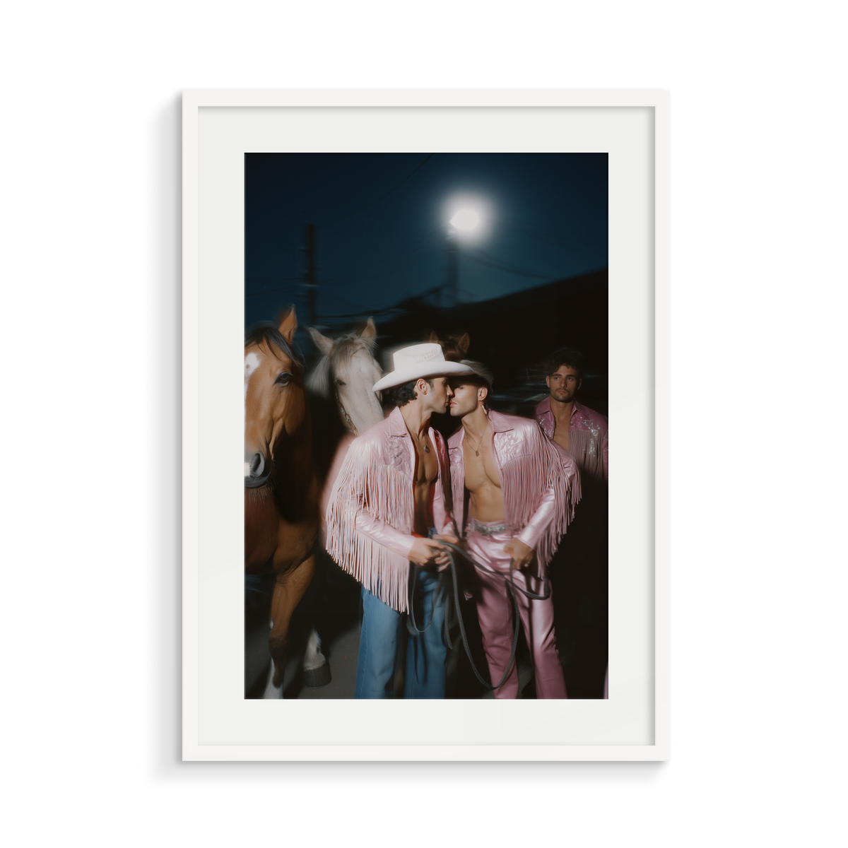 The Transformed, a Lunar Lasso fine art print, in a white frame