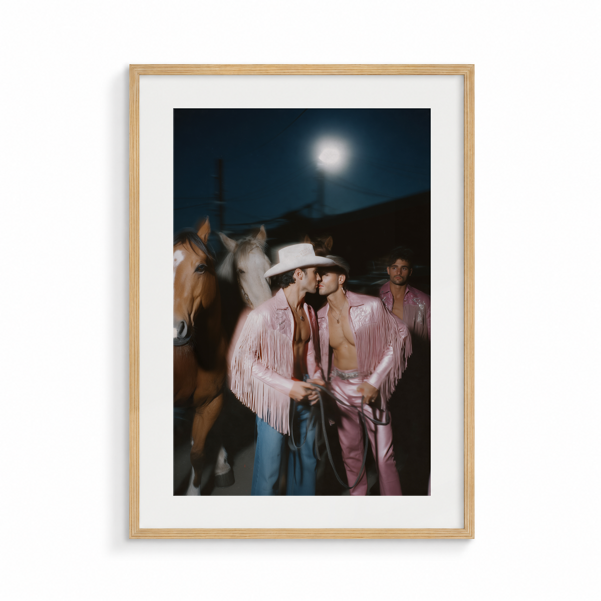 The Transformed, a Lunar Lasso fine art print, in a wood frame