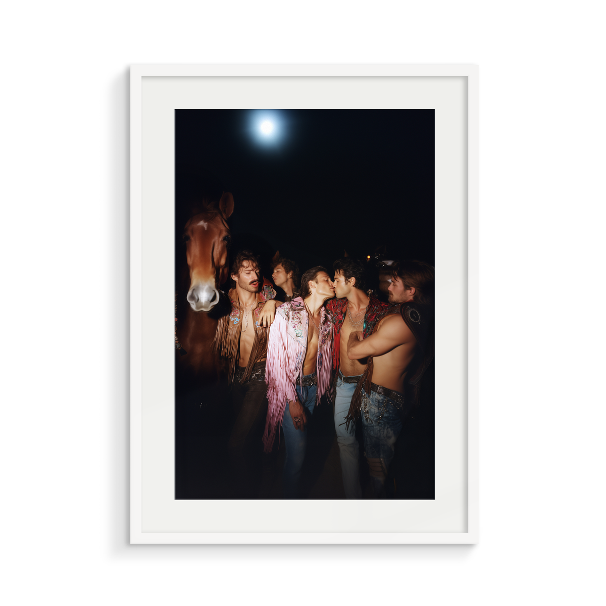 The Wild Ones, a Lunar Lasso fine art print, in a white frame