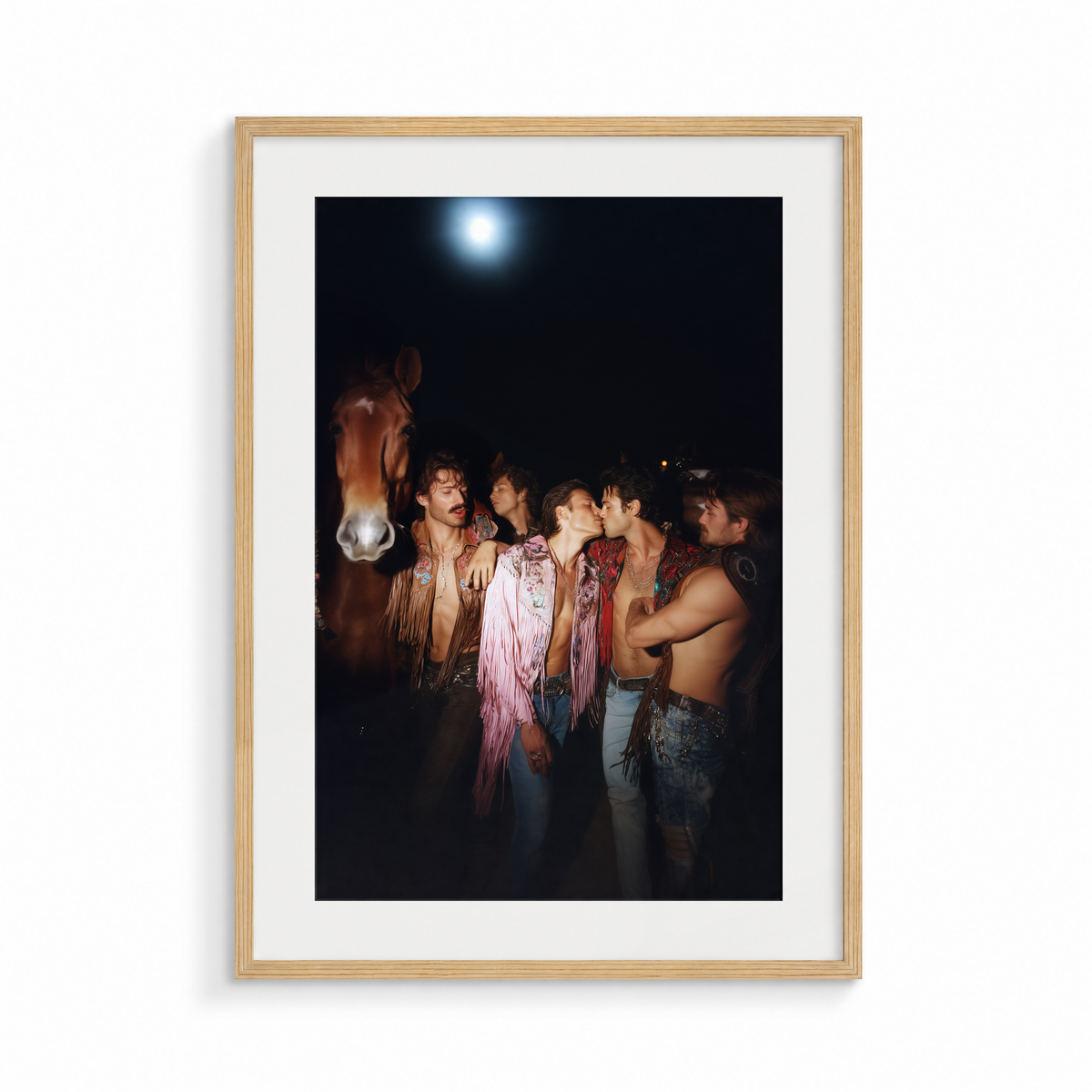 The Wild Ones, a Lunar Lasso fine art print, in a wood frame