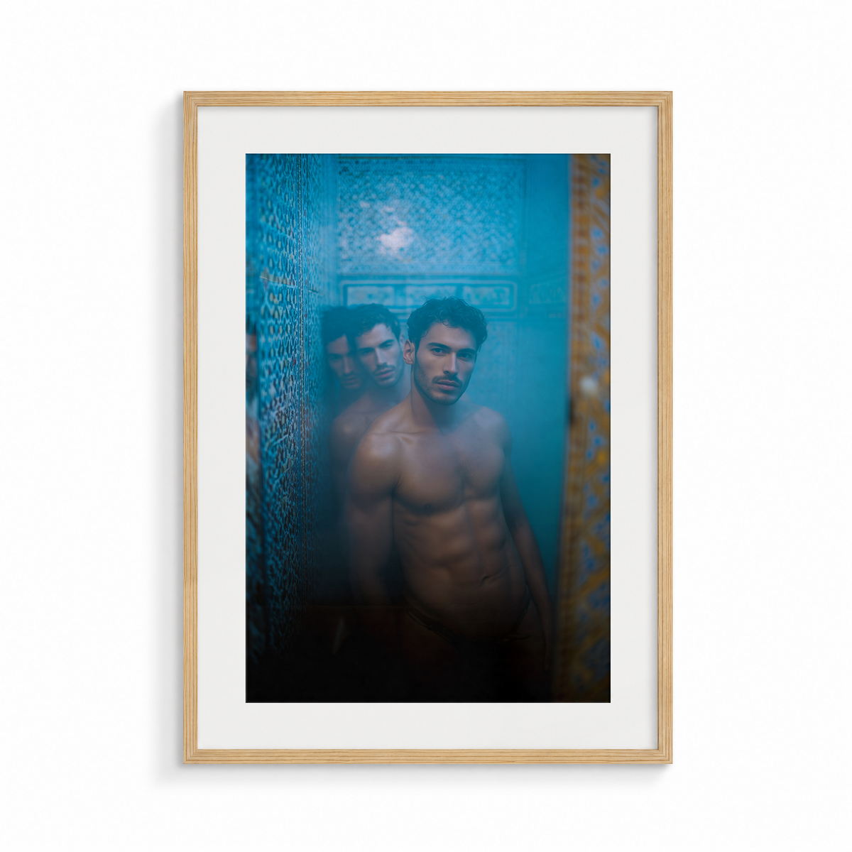 The Communion, a Midnight Hammam fine art print, in a wood frame