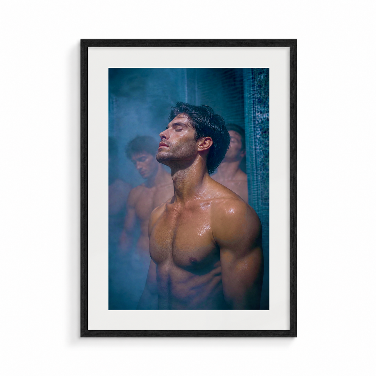The Exhale, Midnight Hammam, framed in black