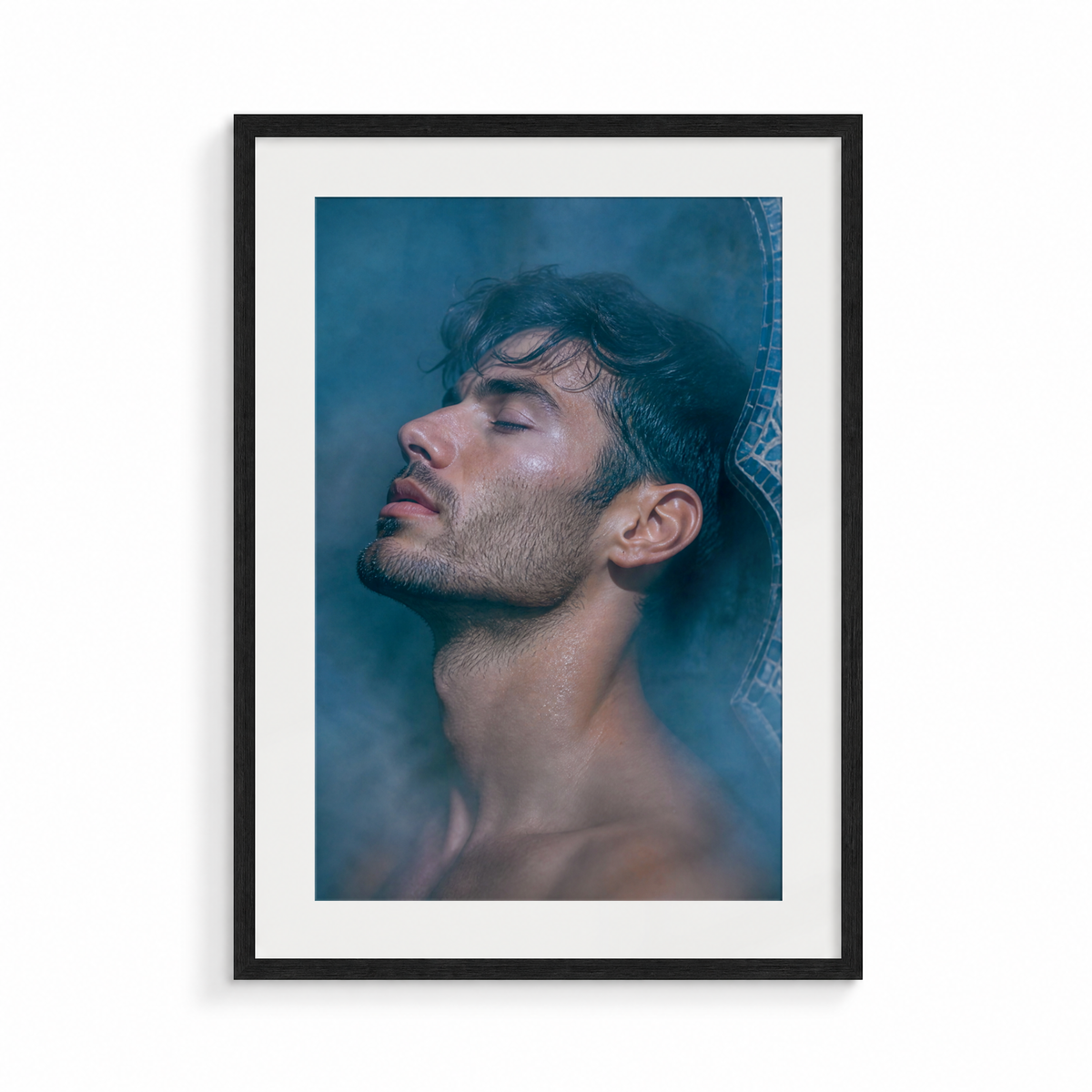 The Repose, Midnight Hammam, framed in black
