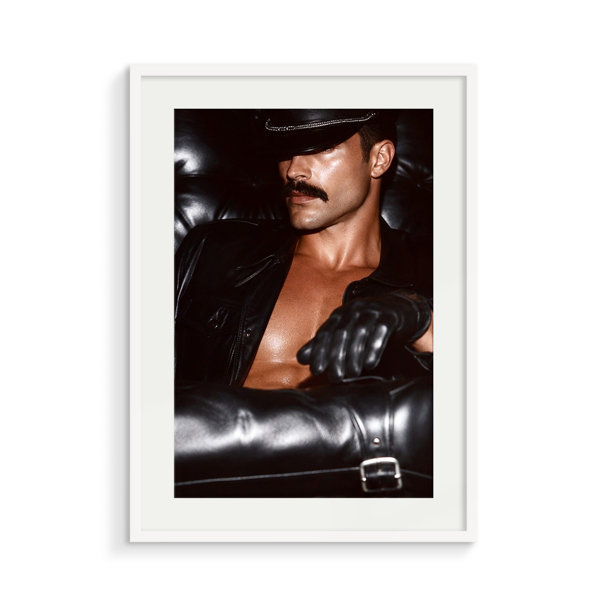 The Armour, a Safe Words fine art print, in a white frame
