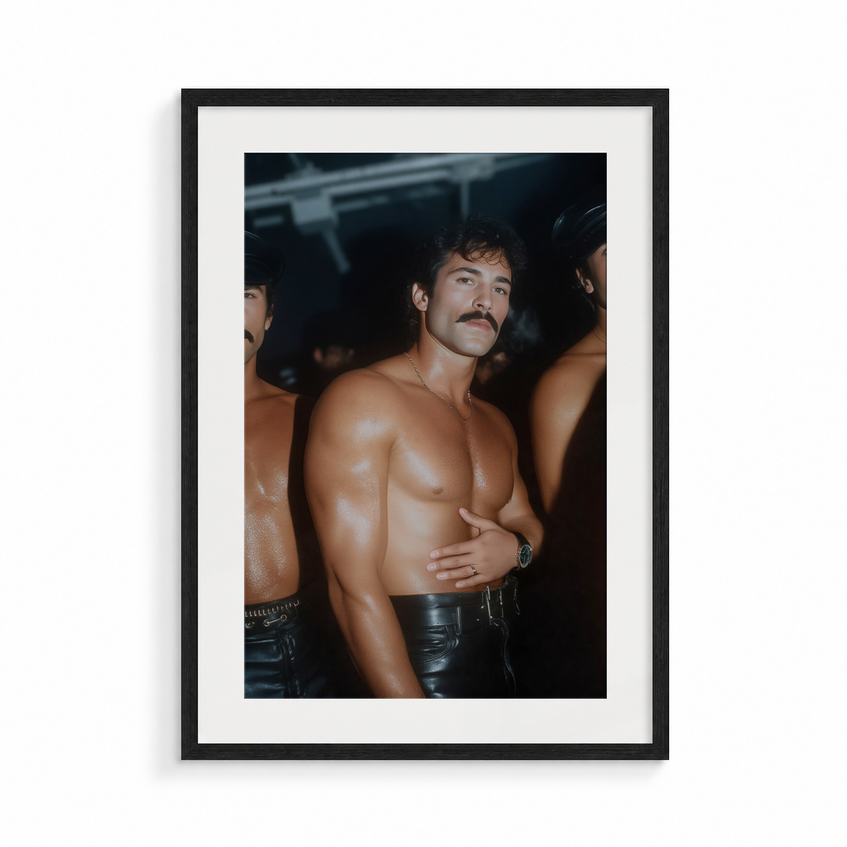 The Glance, a Safe Words fine art print, in a black frame
