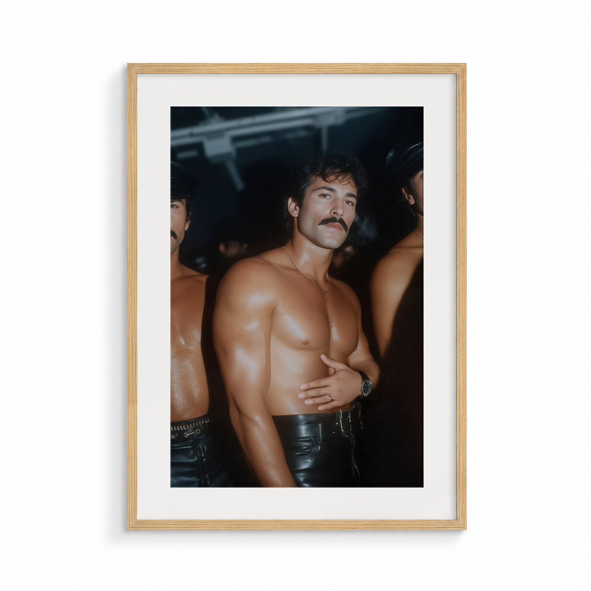The Glance, a Safe Words fine art print, in a wood frame