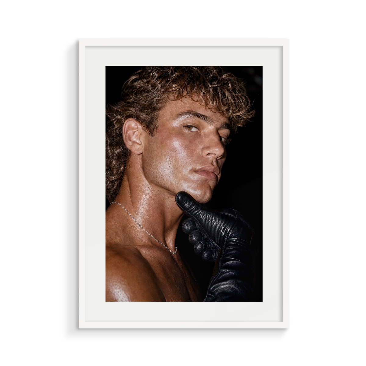 The Grip, a Safe Words fine art print, in a white frame