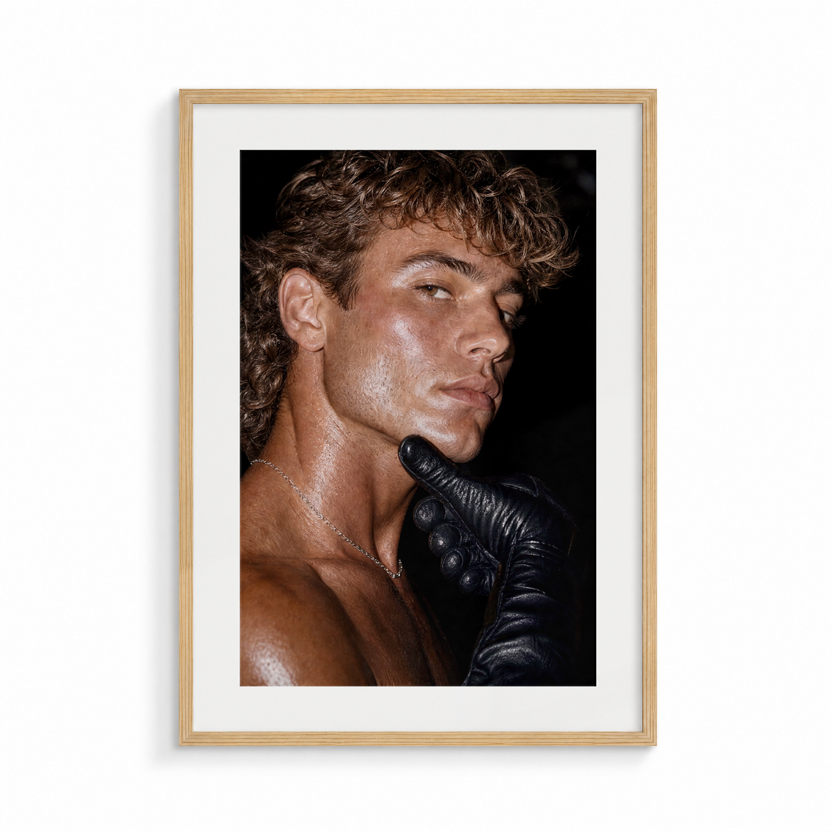 The Grip, a Safe Words fine art print, in a wood frame