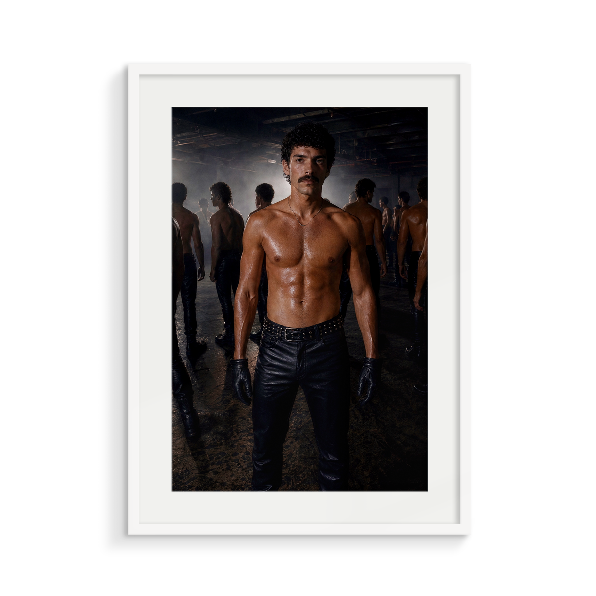 The Initiate, a Safe Words fine art print, in a white frame