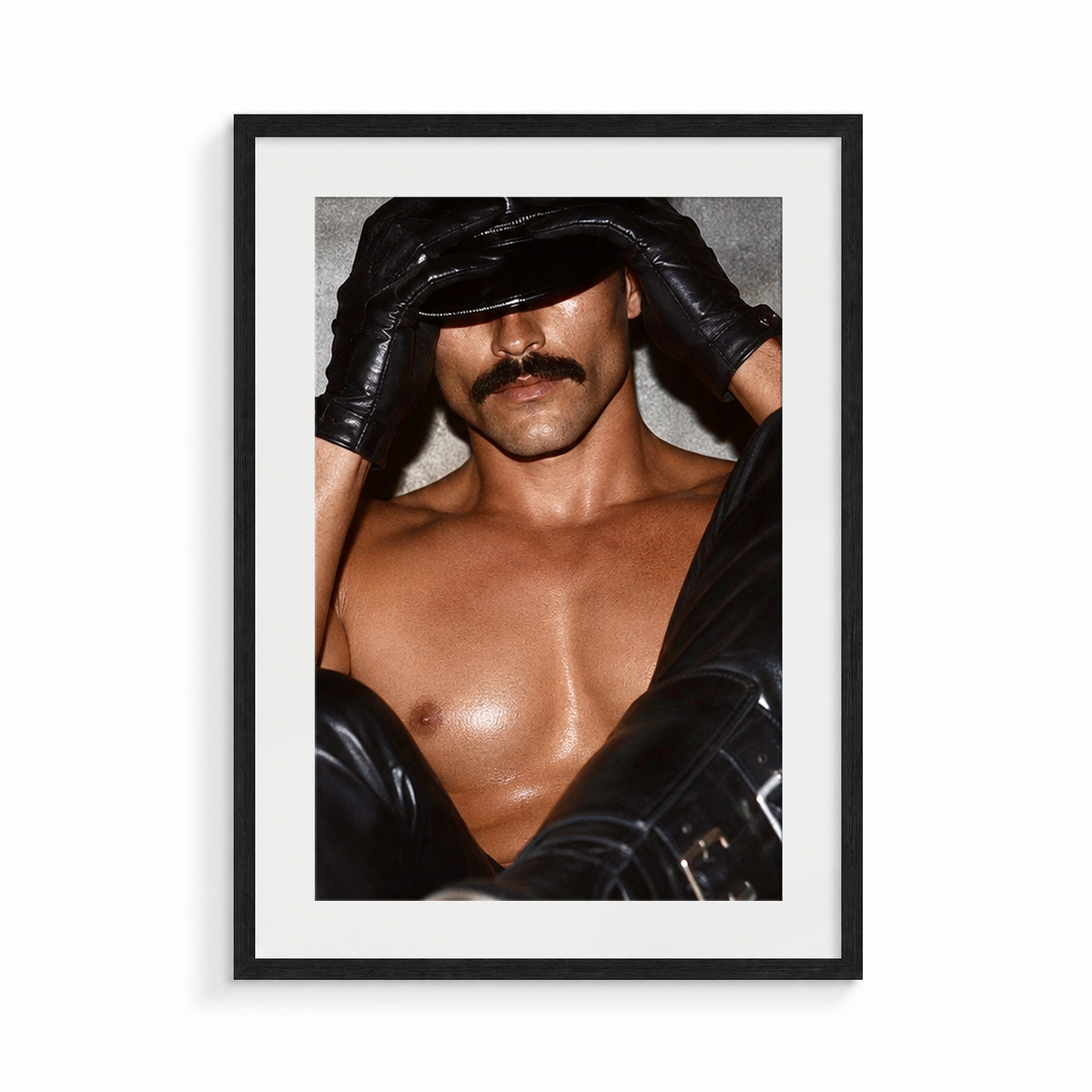 The Uniform, a Safe Words fine art print, in a black frame