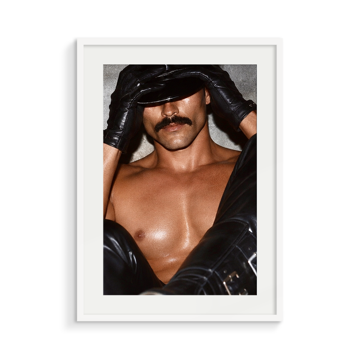 The Uniform, a Safe Words fine art print, in a white frame