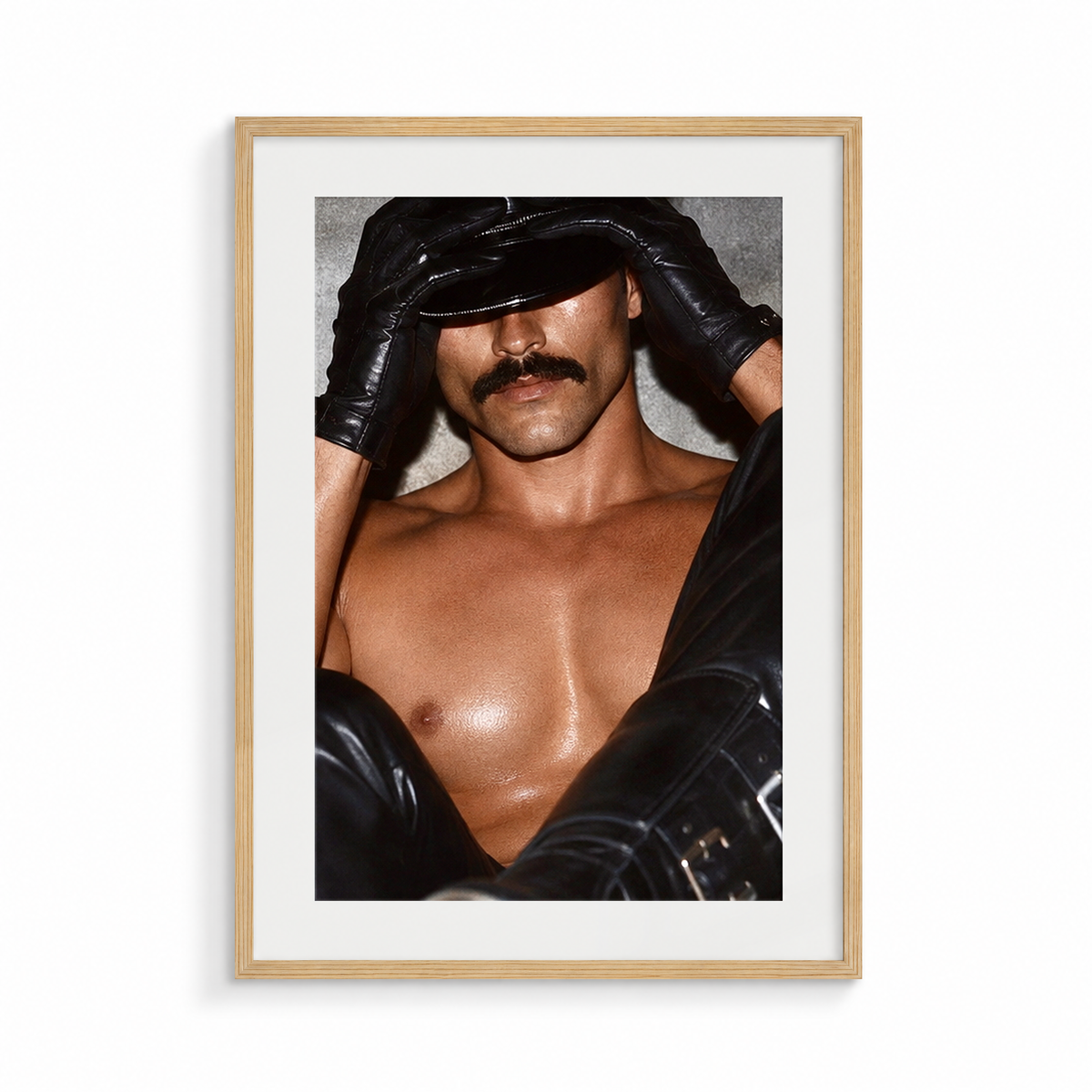 The Uniform, a Safe Words fine art print, in a wood frame