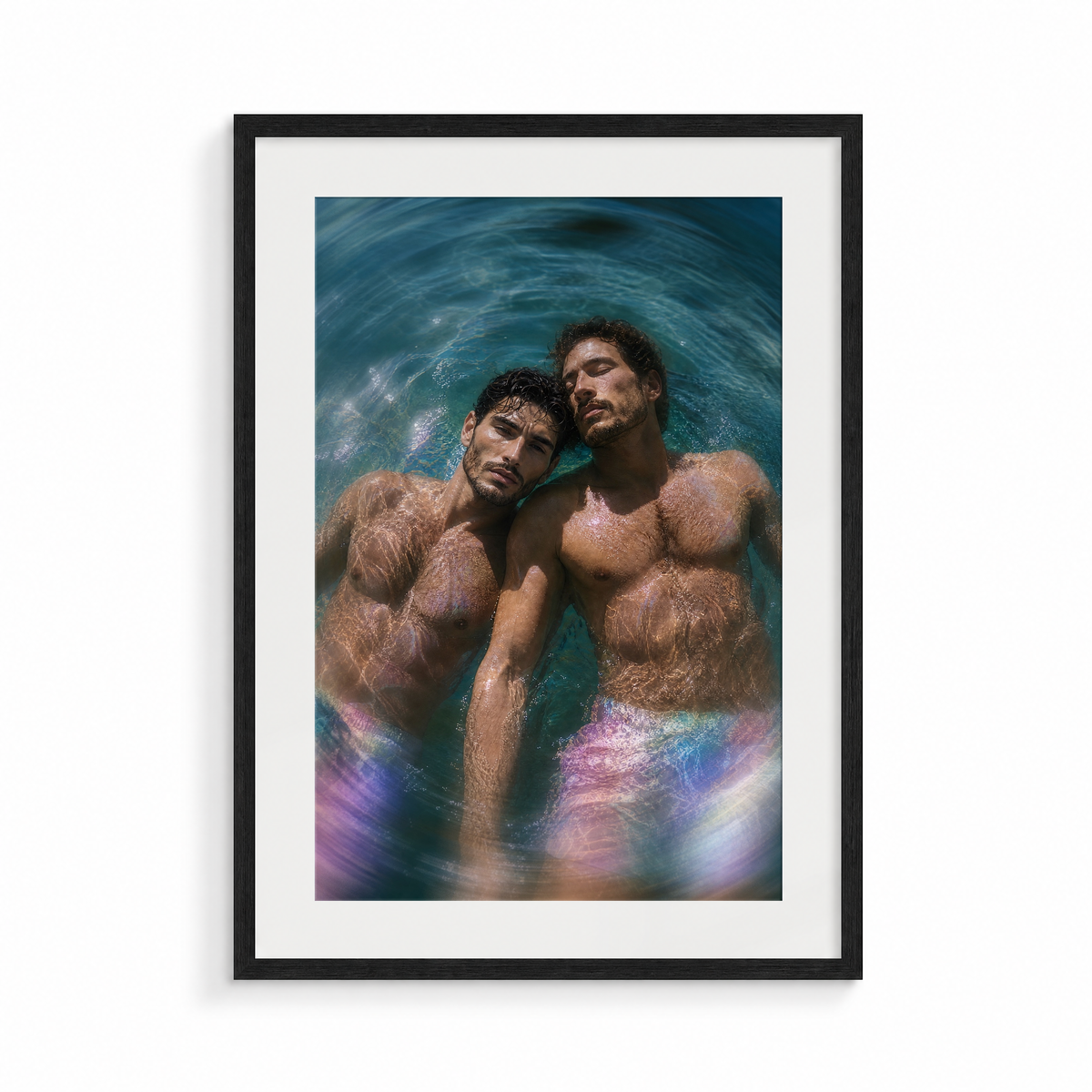 The Current, a Siren & Surfer fine art print, in a black frame