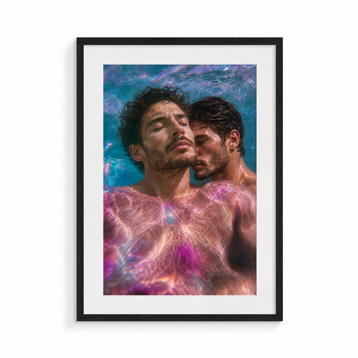 The Spell, a Siren & Surfer fine art print, in a black frame
