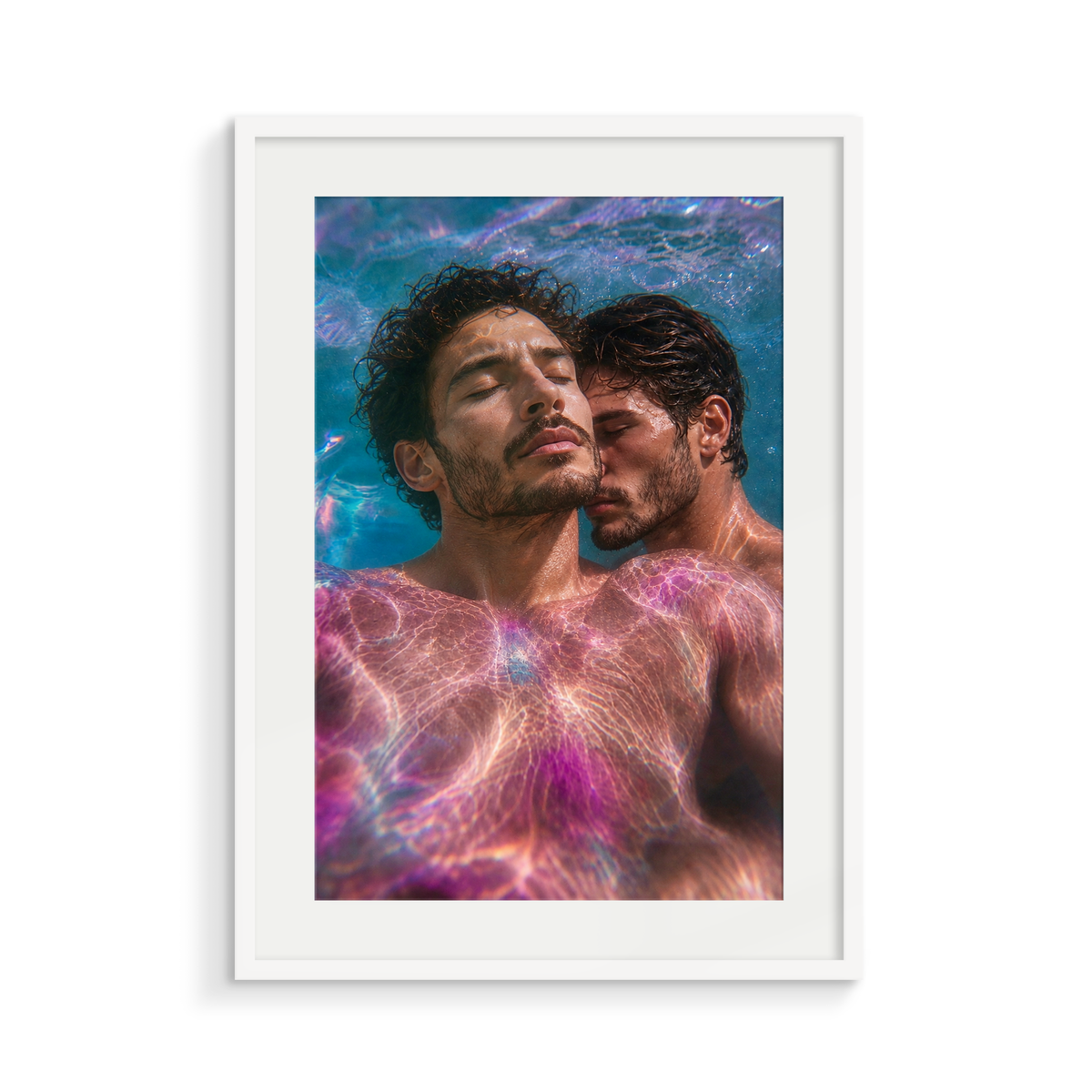The Spell, a Siren & Surfer fine art print, in a white frame