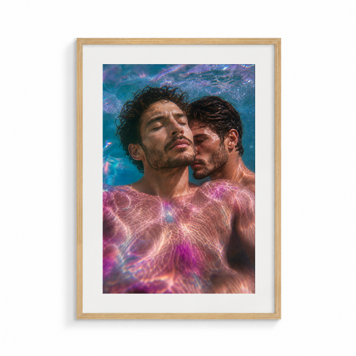 The Spell, a Siren & Surfer fine art print, in a wood frame