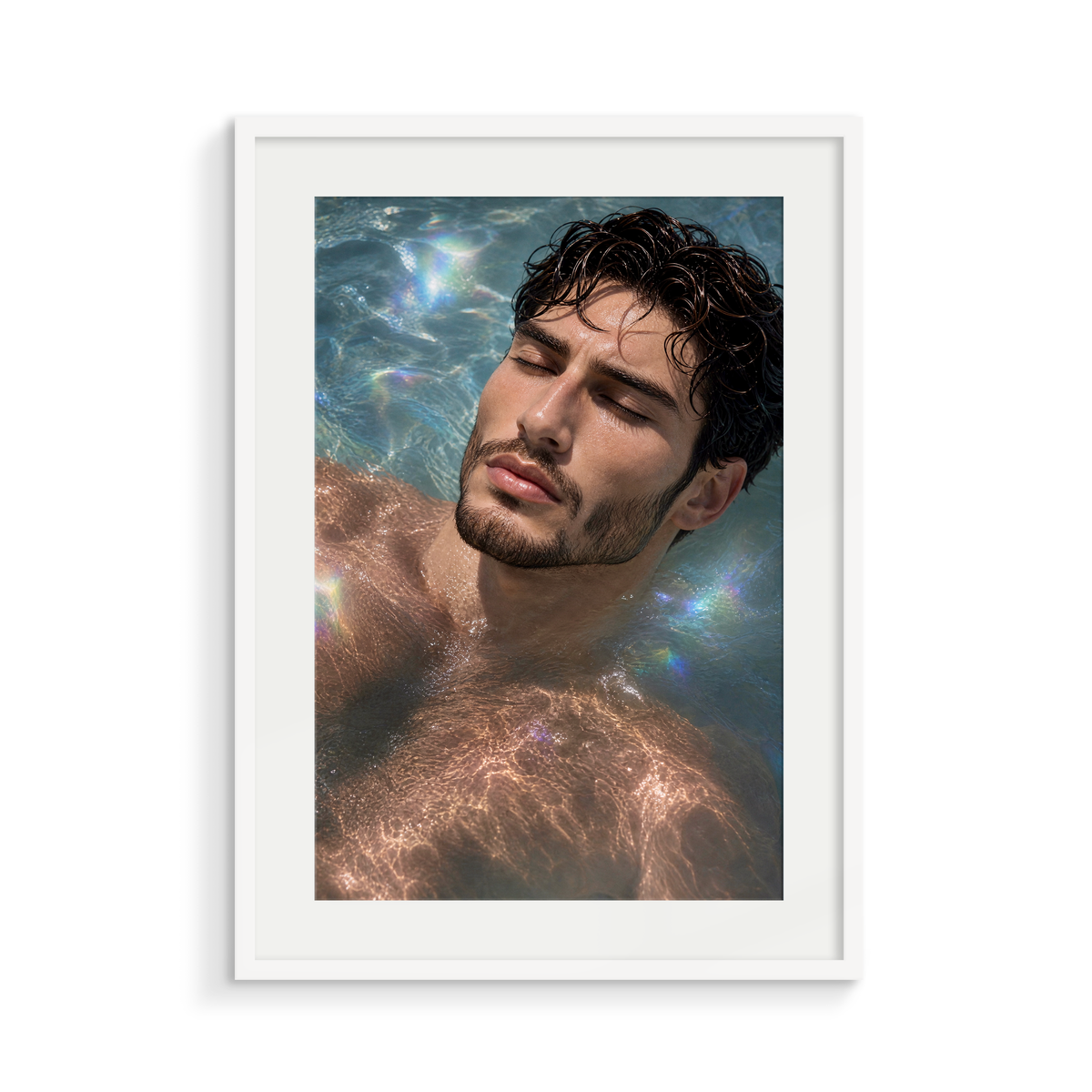 The Trance, a Siren & Surfer fine art print, in a white frame