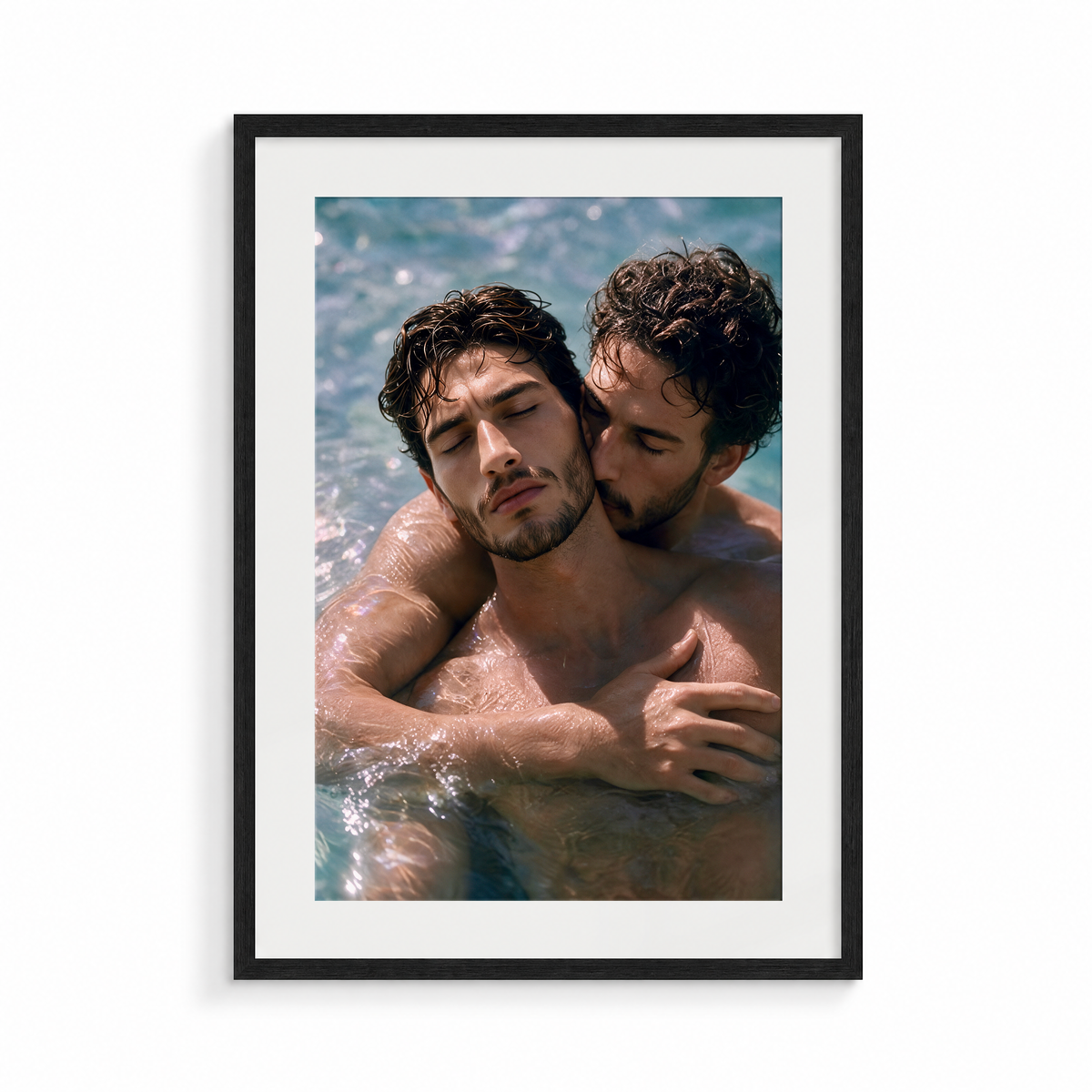 The Vow, a Siren & Surfer fine art print, in a black frame