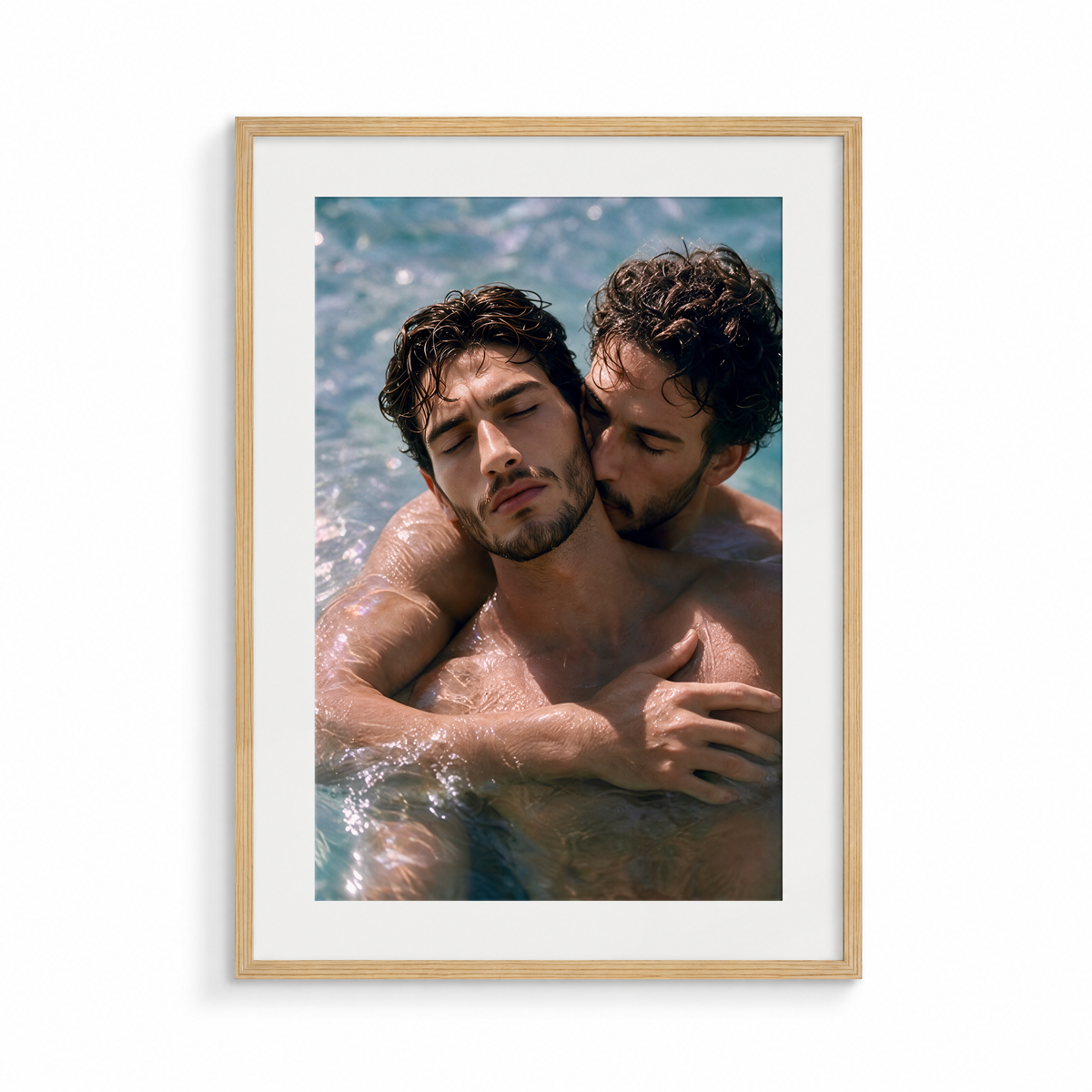 The Vow, a Siren & Surfer fine art print, in a wood frame